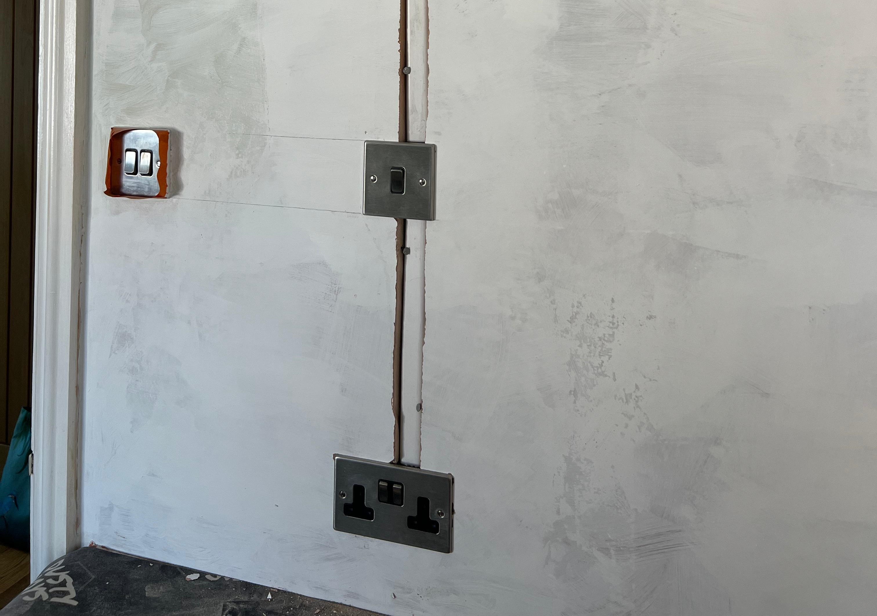 Installing A Socket And Light Switch Electrician In Banbury